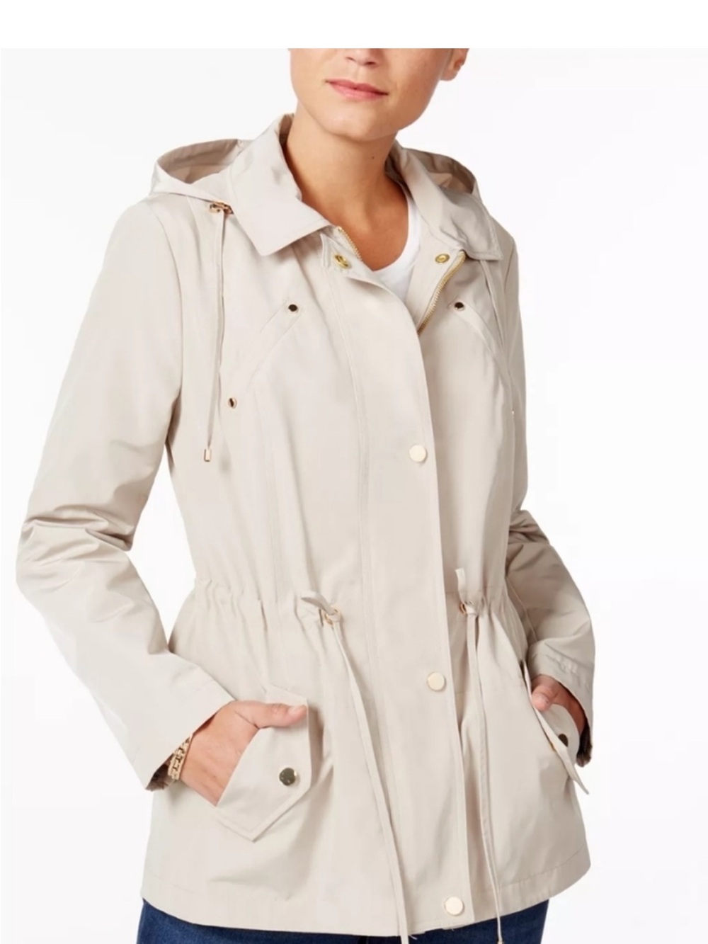 Charter Club water tan resistant Hooded Utility Jacket